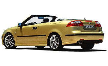 February 2000-October 03 Saab 9-3 Aero convertible Rear shot