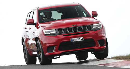 Jeep Grand Cherokee Trackhawk blows in