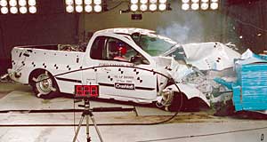 Local utes star in crash test